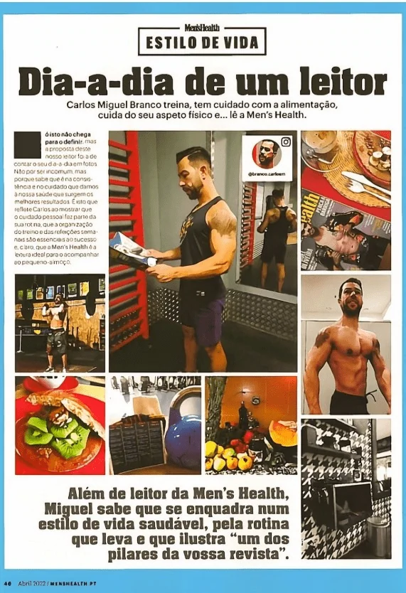 Carlos Miguel Branco na revista Men's Health Portugal